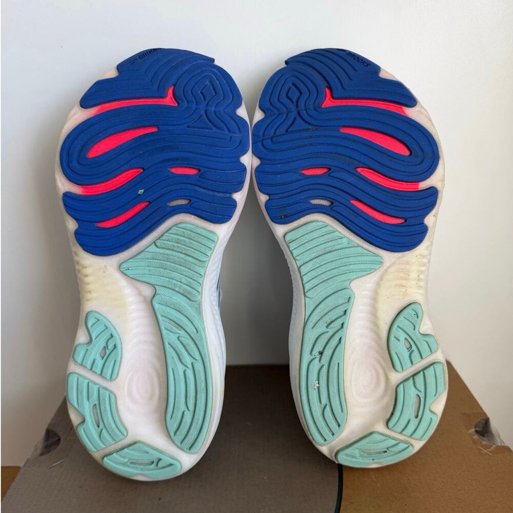 Brooks Glycerin 22 GTS White/Amparo Blue Women Running Sneakers- SZ 8.5 - Picture 9 of 11